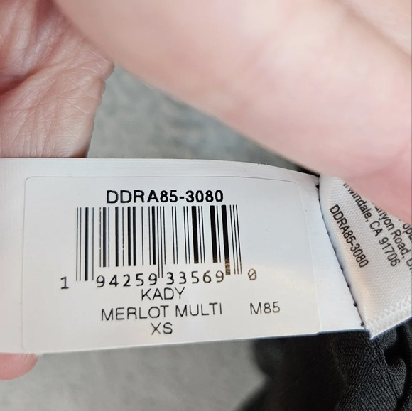 Dress The Population Women's Kady Dress Sz XS Merlot Sequins Tiered Tulle - Picture 13 of 13